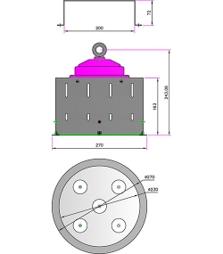 LED Hallentiefstrahler, LED Hallenbeleuchtung, LED Hallenstrahler SUPERNOVA 5 mit Heat Pipe Technologie