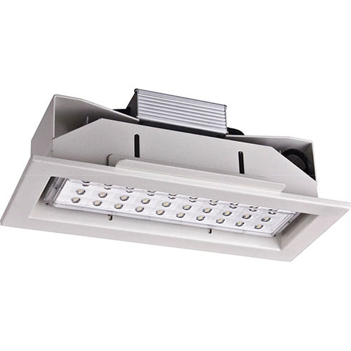 LED Halleneinbaustrahler Power Square Deep 30W